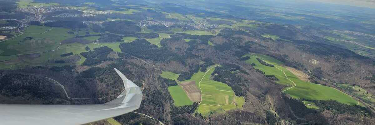 Flugwegposition um 13:19:08: Aufgenommen in der Nähe von Zollernalbkreis, Deutschland in 1810 Meter